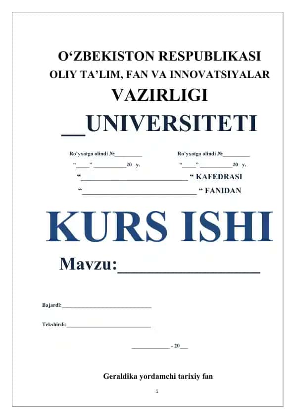 Geraldika haqida kurs ishi