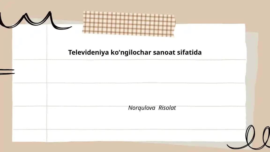 Televideniya koʻngilochar sanoat sifatida