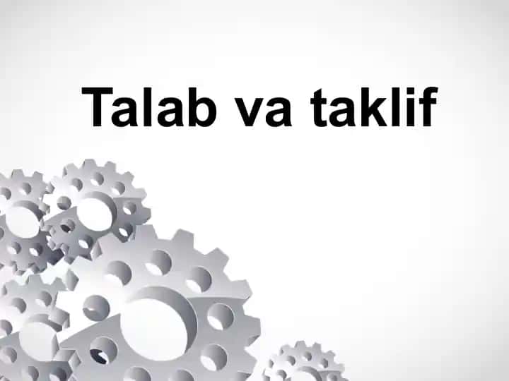 Ehtiyoj va ehtiyoj talabiga oid ma'lumotlar