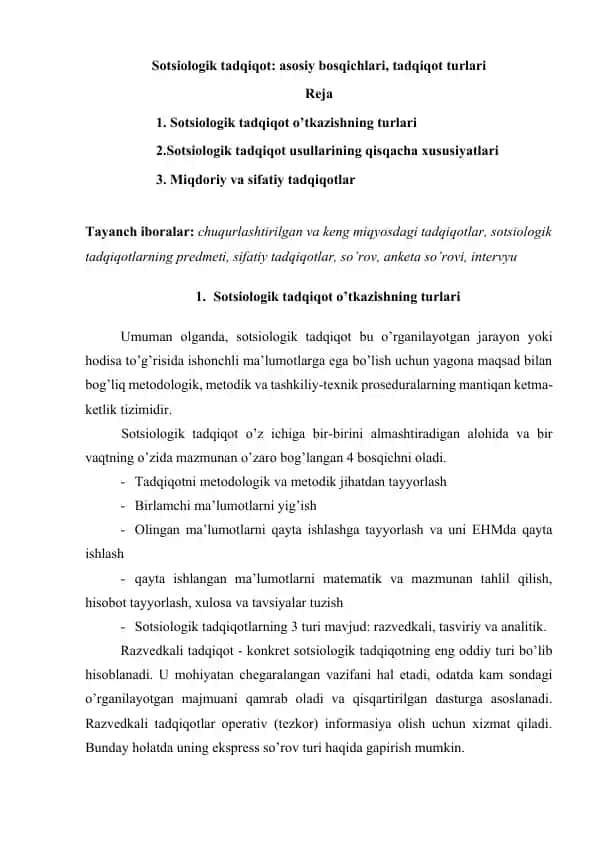 Sotsiologik tadqiqot