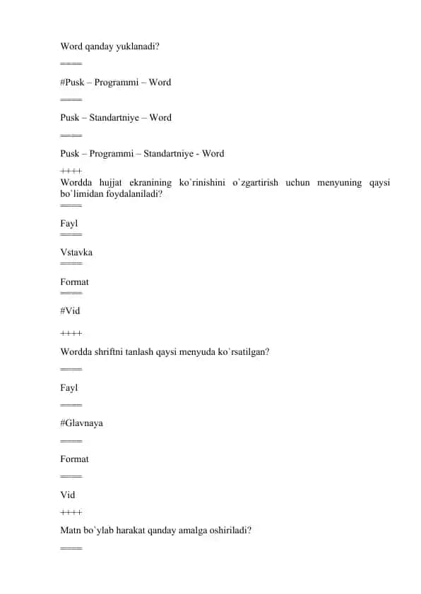 Microsoft Word