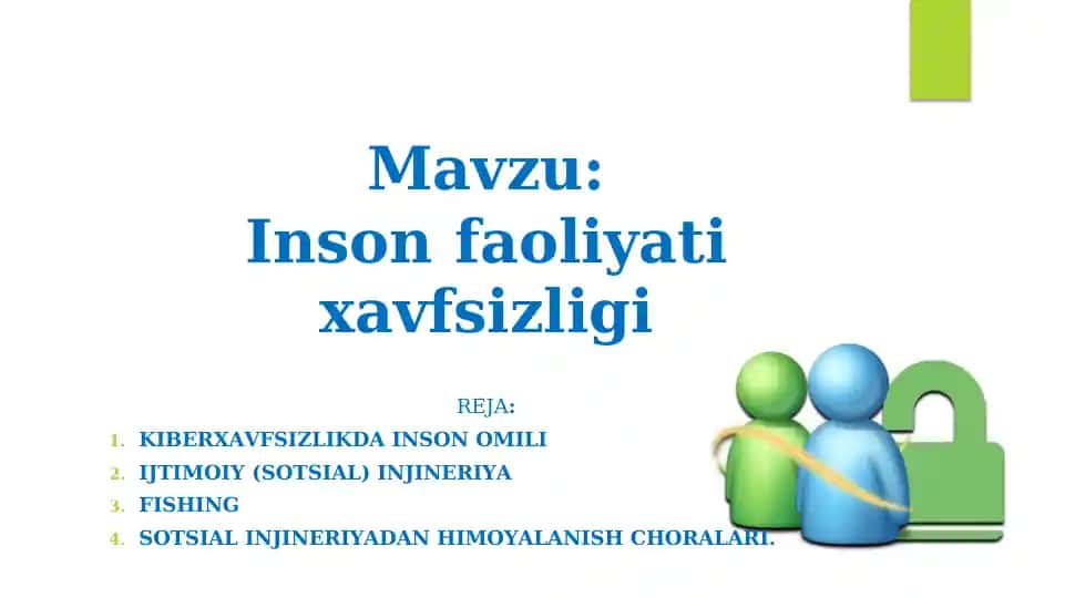 Inson faoliyati xavfsizligi