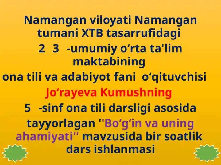 Bo‘g‘in va uning ahamiyati