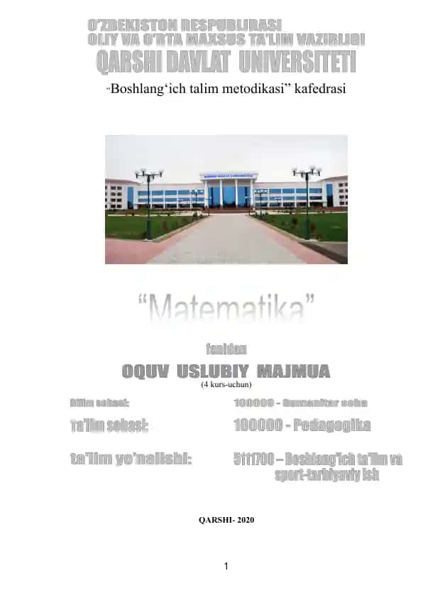 Boshlang‘ich talim metodikasi