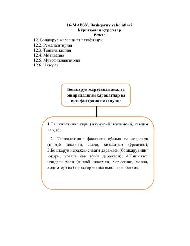 Boshqaruv vakolatlari