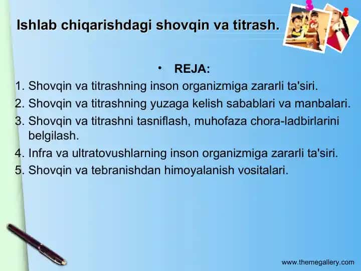 Shovqin va titrash