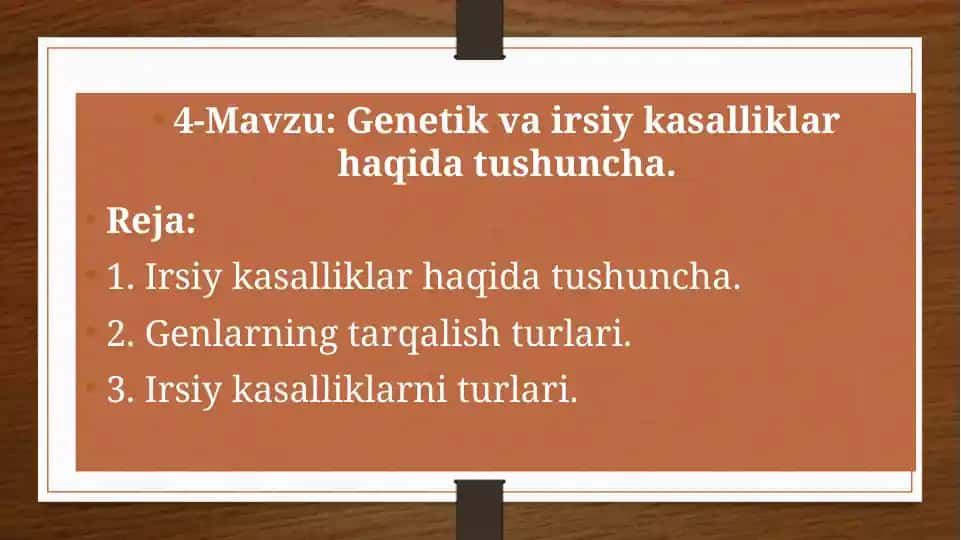 Irsiy kasalliklar