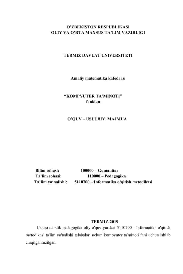 "Kompyuter Ta'minoti"