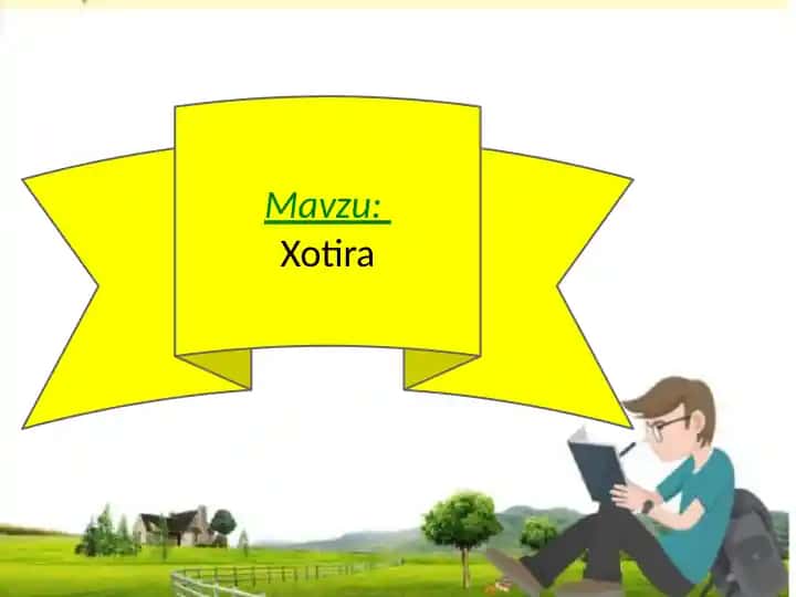 Xotira haqida taqdimot