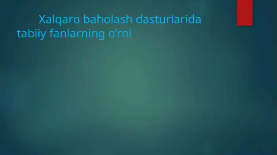 Xalqaro baholash dasturlari