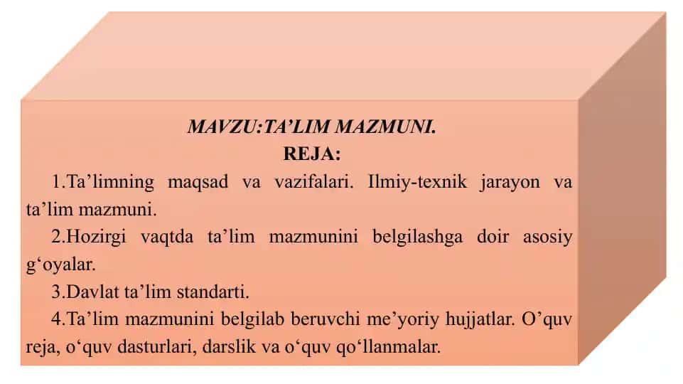 Ta'lim Mazmuni