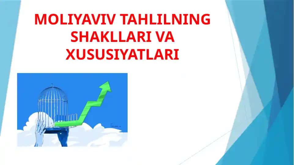 Moliyaviy tahlilNING SHAKLLARI VA XUSUSIYATLARI