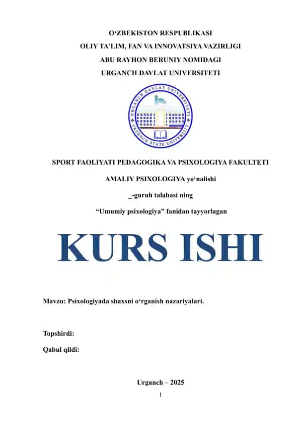 Psixologiyada shaxsni o‘rganish nazariyalari