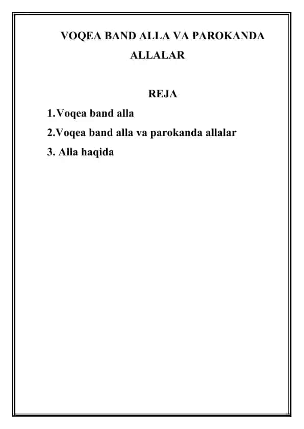 Voqea band alla va parokanda allalar