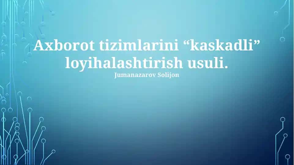 Kaskadli Dizayn Usuli