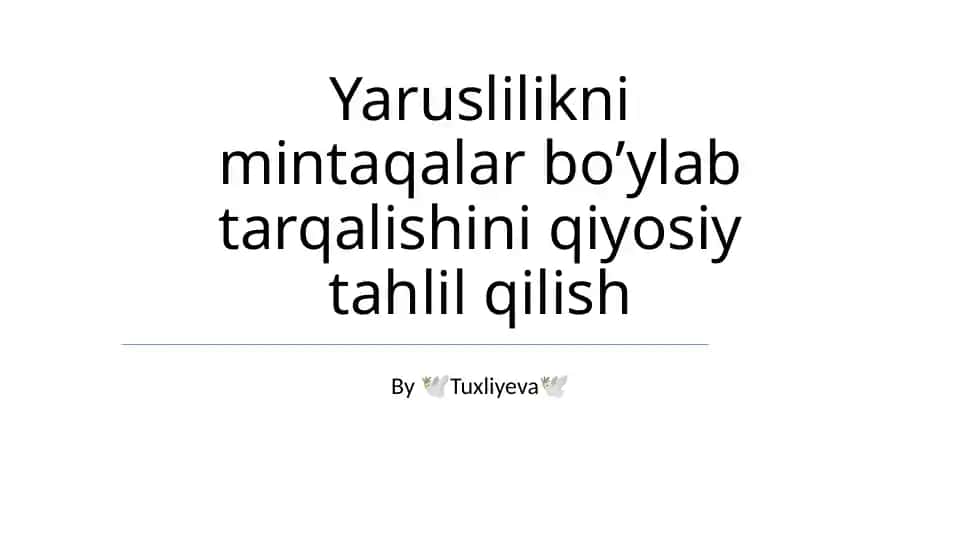 Yoshlik ishsizlik taqsimi
