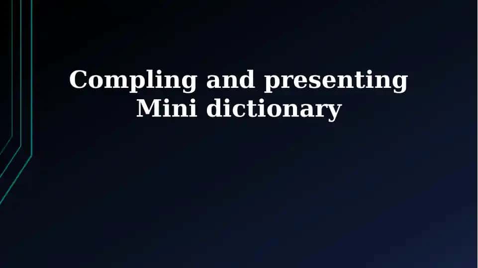 Mini-Dictionary