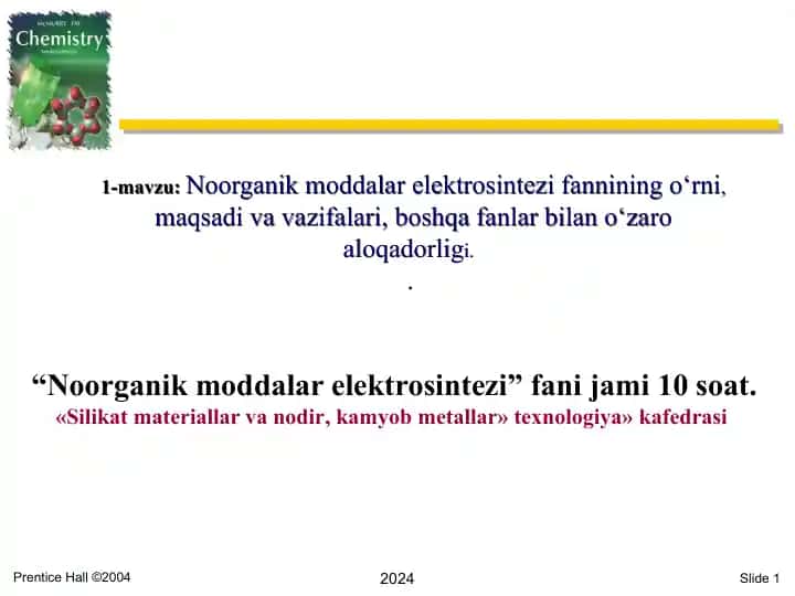 Noorganik moddalar elektrosintezi