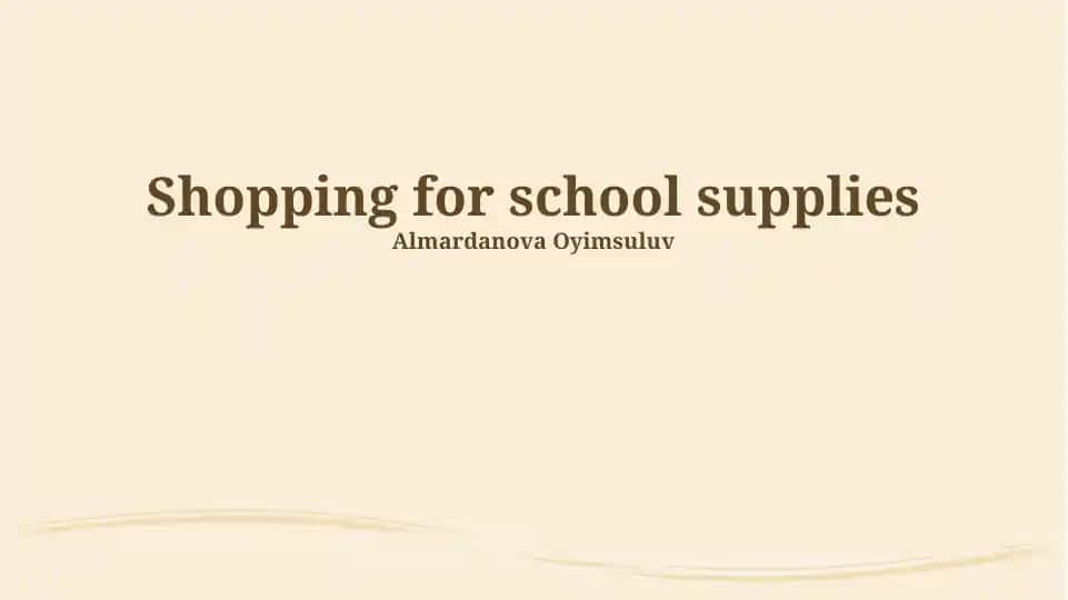 School Supplies Shopping Guide