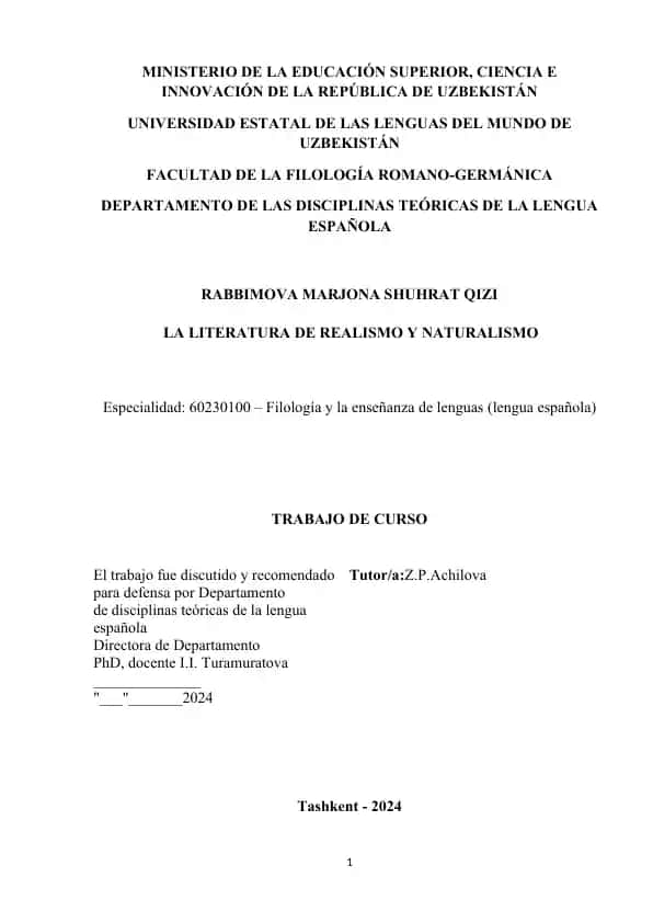 Literatura de Realismo y Naturalismo