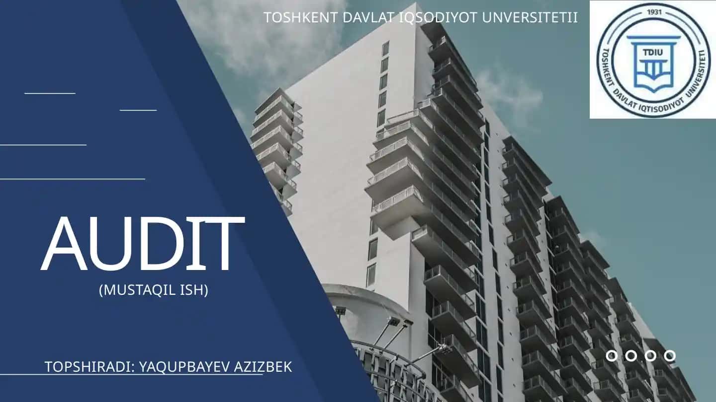 Auditning rejalashtirilgan ko‘lami va vaqti