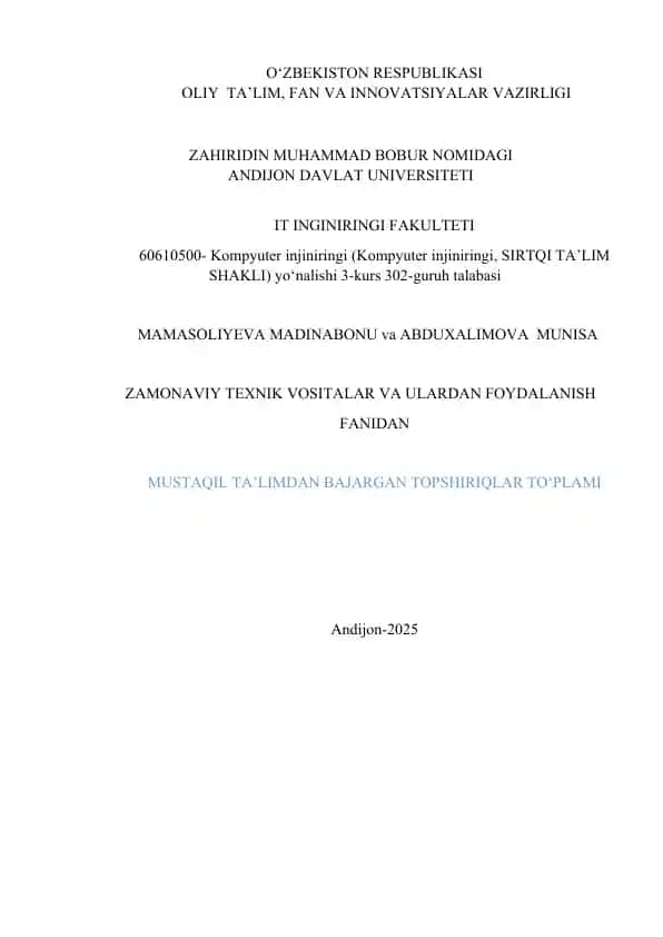 Internet resurslaridan ta’limjarayonida foydalanish