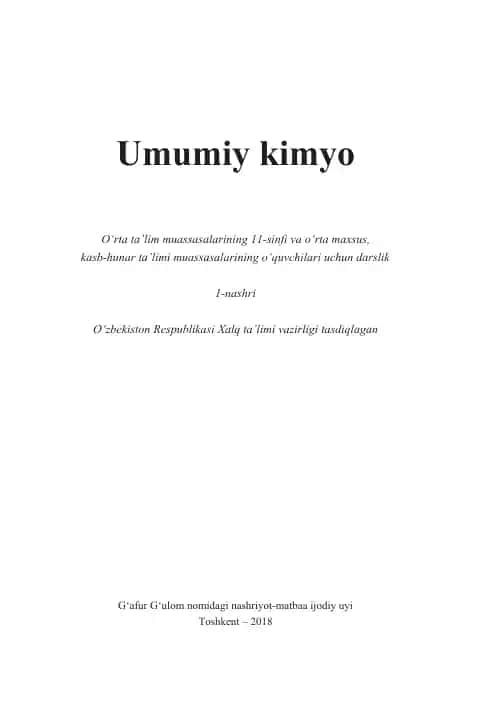 Umumiy kimyo