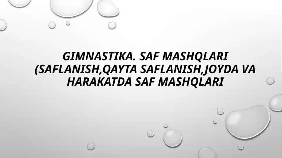 Saf mashqlari (Gimnastika)