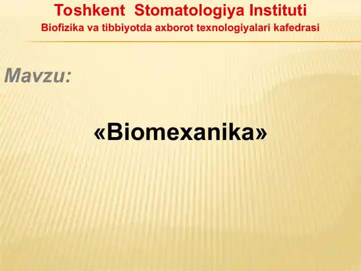 Biomexanika