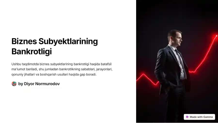 Biznes Subyektlarining Bankrotligi