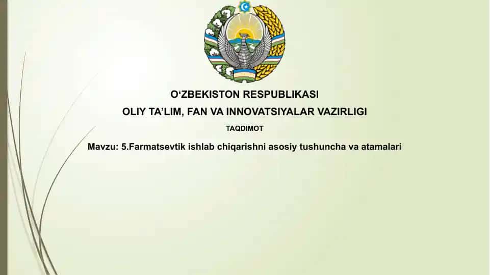Farmatsevtikishlabchiqarishniasosiytushunchavaatamalari