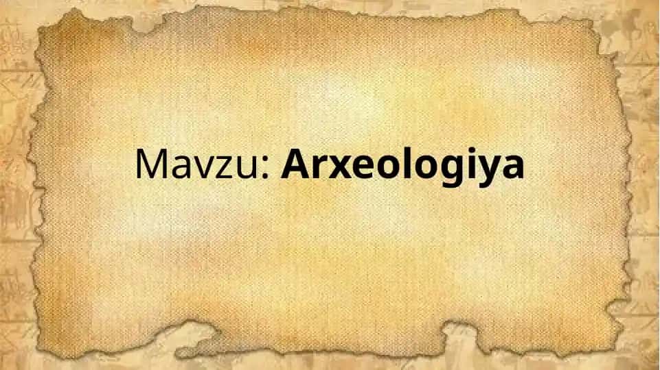 Arxeologiya