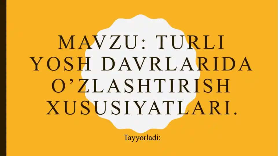 Yoshdavrlar psixologiyasi