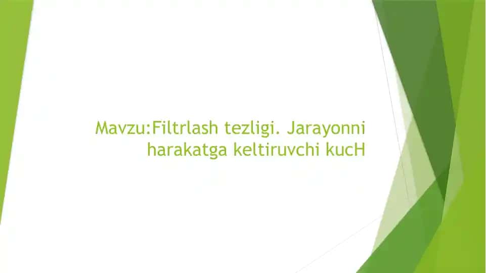 Filtrlash-haqida tushuncha