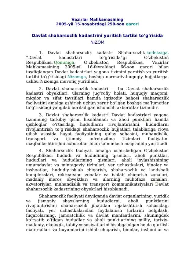 Davlat shaharsozlik kadastri