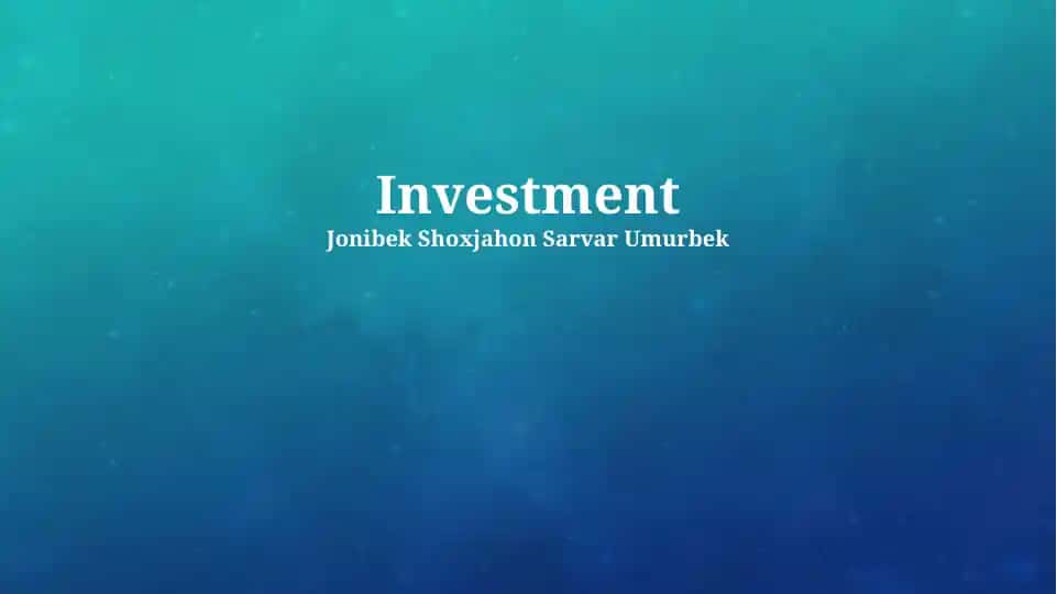 Investment Fundamentals