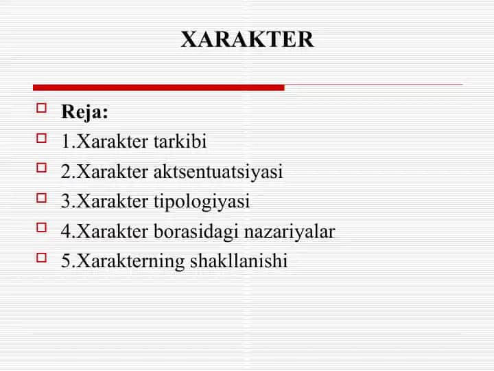 Xarakter