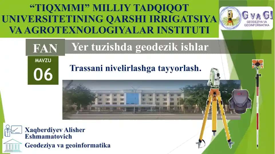 Trassani nivelirlashga tayyorlash