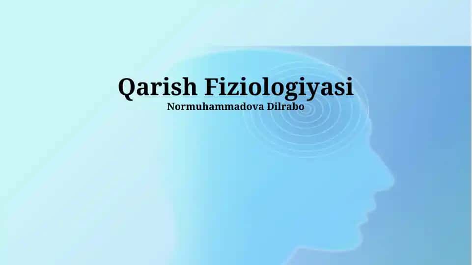 Qarish Fiziologiyasi