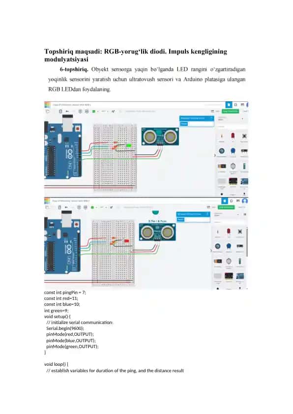 RGB-yorug‘lik diodi. Impuls kengligining modulyatsiyasi