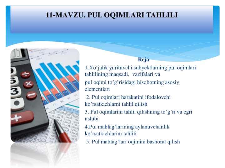 Pul Oqimlari Tahlili