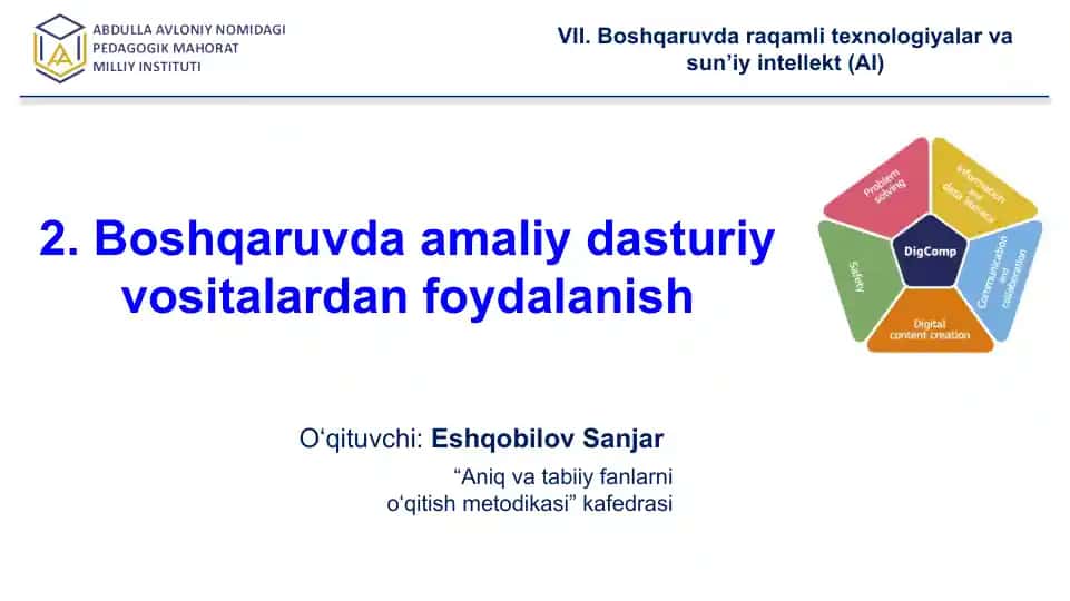 Aniq vatabi fanlarni o'qitish metodikasi