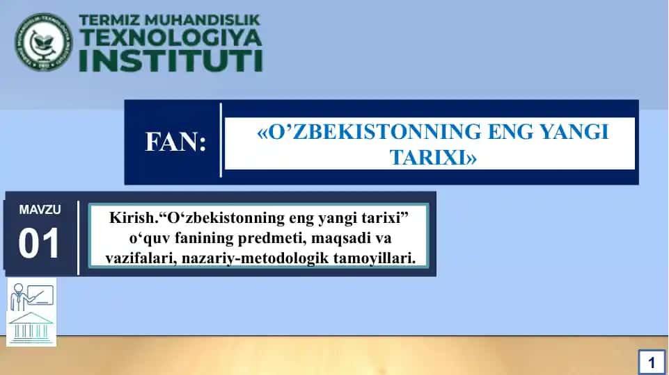 O’zbekistonning eng yangi tarixi