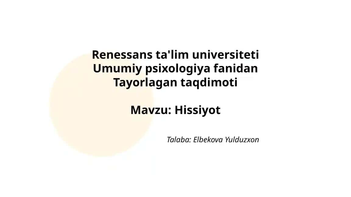 Hissiyot