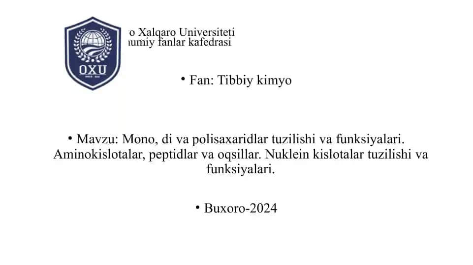 Karbonsuv(Uglevod)lar