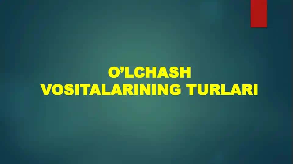 O'lchash vositalari