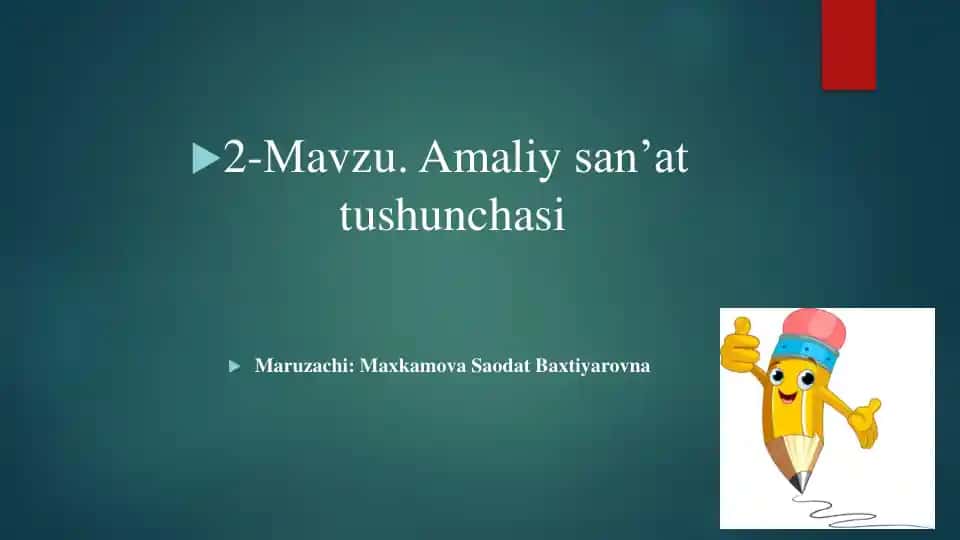 Amaliy san’at tushunchasi