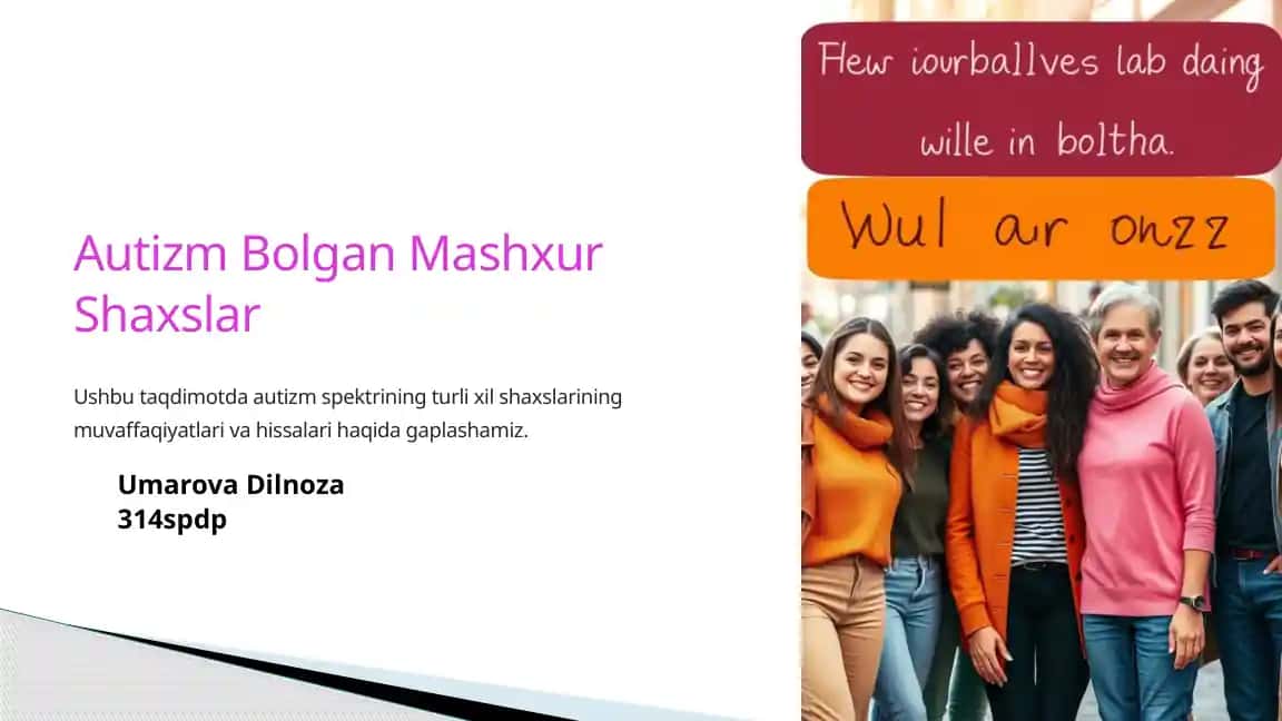 Autizm Bolgan Mashxur Shaxslar