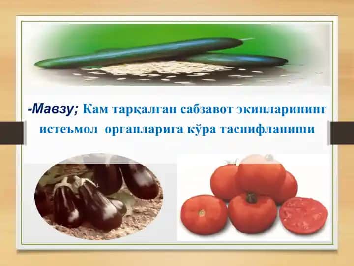 Сабзавотчилик осыоблари