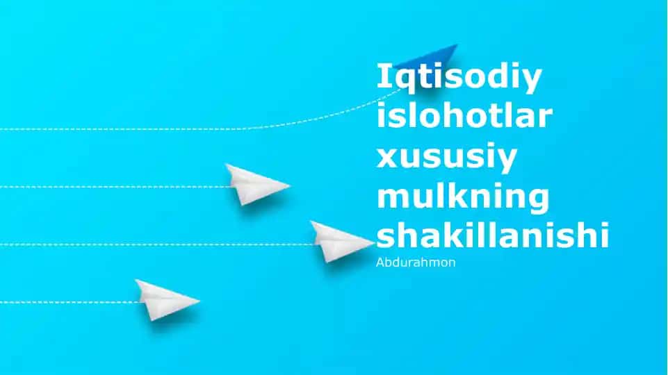 Iqtisodiy Islohotlar